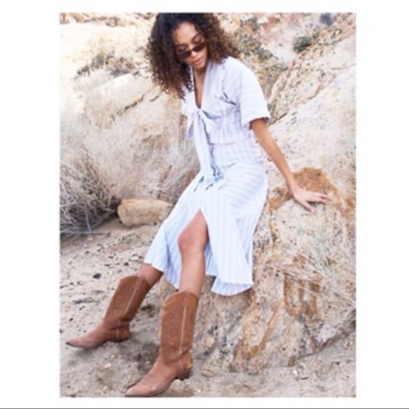 HappyxNature Set Serene Beige Striped Top & Skirt Size L/14 - Picture 2 of 7